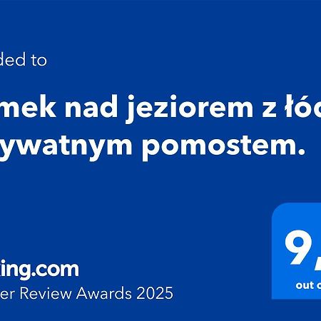 Domek nad jeziorem z łódką i prywatnym pomostem. Gostynin Zewnętrze zdjęcie