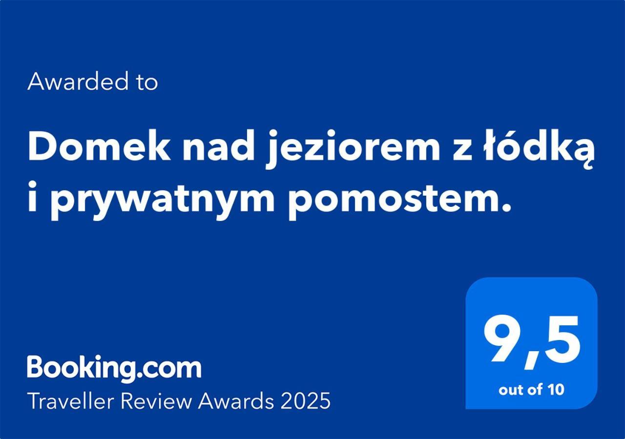 Domek nad jeziorem z łódką i prywatnym pomostem. Gostynin Zewnętrze zdjęcie